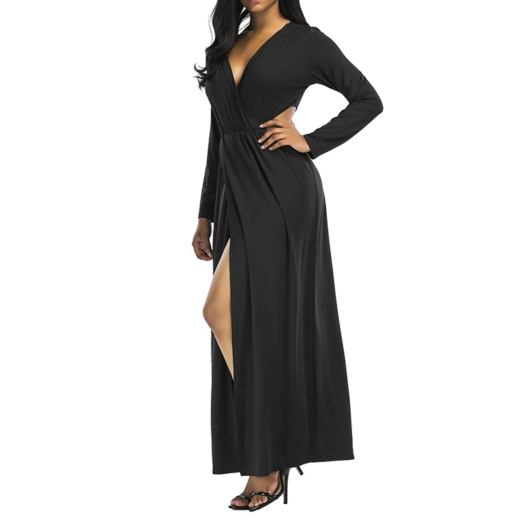 wrap evening dress