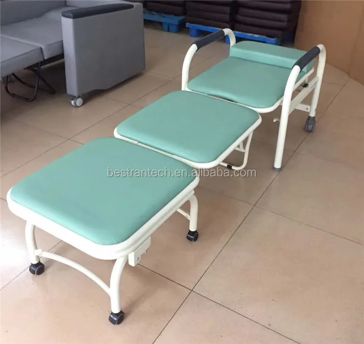 BT-CN001 Hospital Medical Patient Room Bedside Folding Chair Cum Bed  Medical Prices