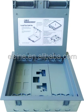 Electrical Raised Floor Box Systems Under Floor Flush Outlet Box