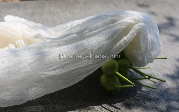 Промытая 100% льняная ткань для шарфа