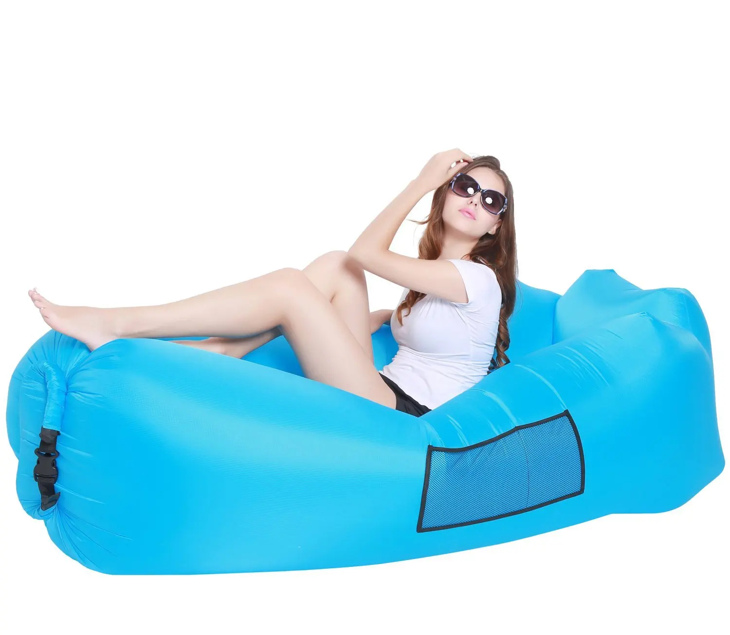 Outdoor.Factory direct sale lazy sofa bed foldable fast inflatable sofa office rest recliner