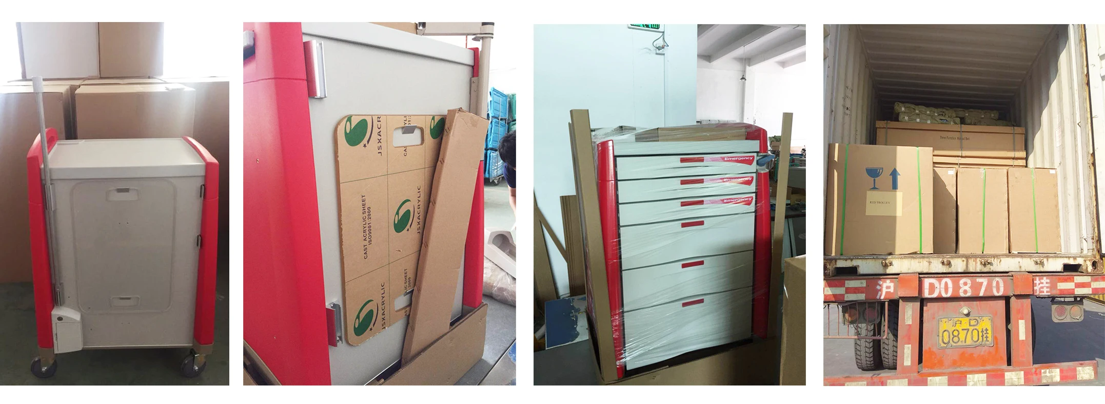 High Quality Cheap Mobile Abs Drugs Hospital Medical Crash Cart Plastic Emergency Medicine Trolley For Clinic