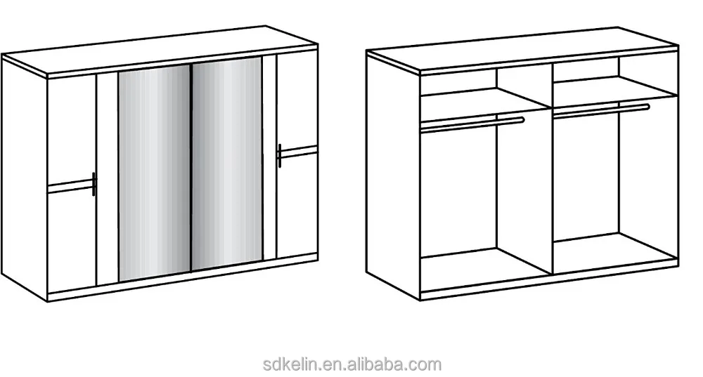 
Европейский стиль, белый цвет, меламин, МДФ, деревянный шкаф с зеркалом 