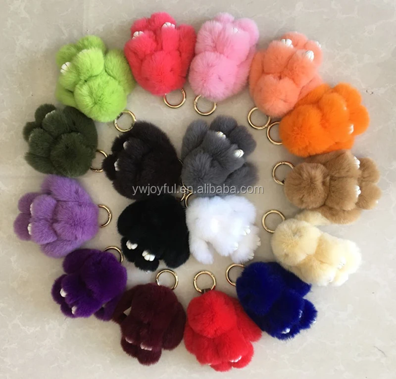 Брелок для ключей из меха кролика рекс игрушка кролик кукла милый помпон брелок сумки