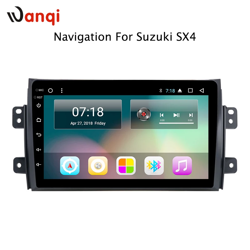 9 дюймов андроид 8.1 автомобиль мультимедиа gps навигации система для Suzuki SX4 2006-2016 встроенный wifi блютуз