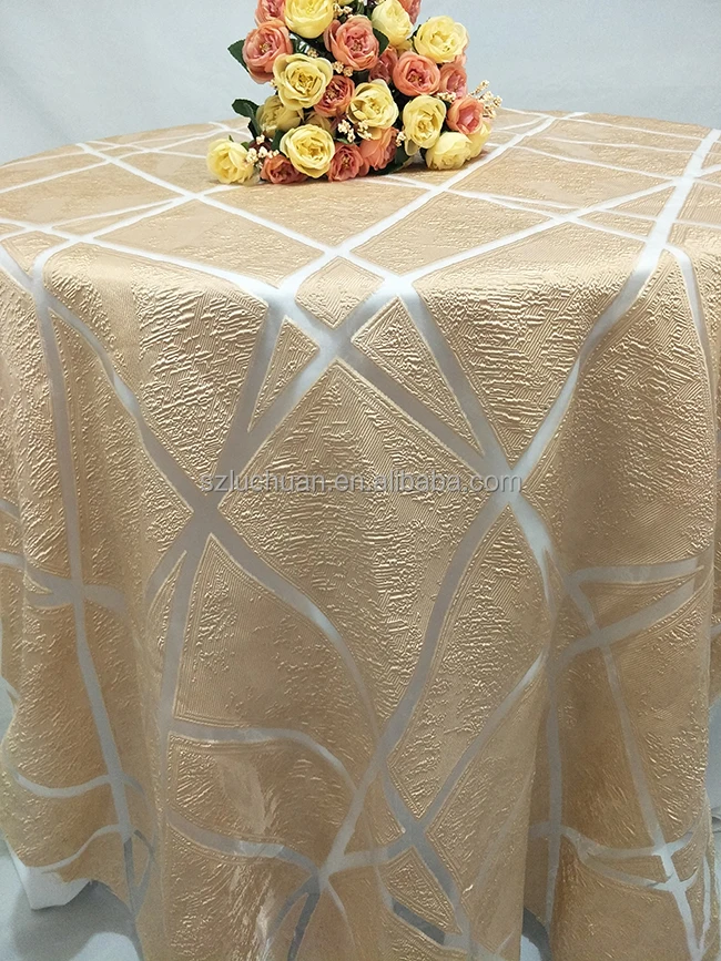 Newest Elegant Overlay Polyester Cloth Table Linens Wedding Event