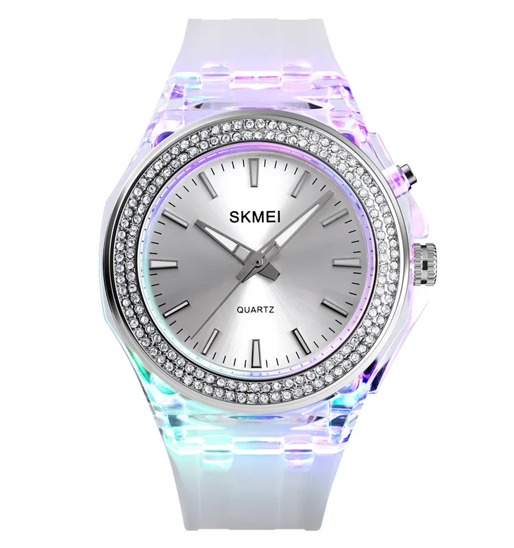SKMEI 1553 LED Backlight 5 Atm Waterproof Sport Watch Analog Watches for Women Quartz Wristwatch