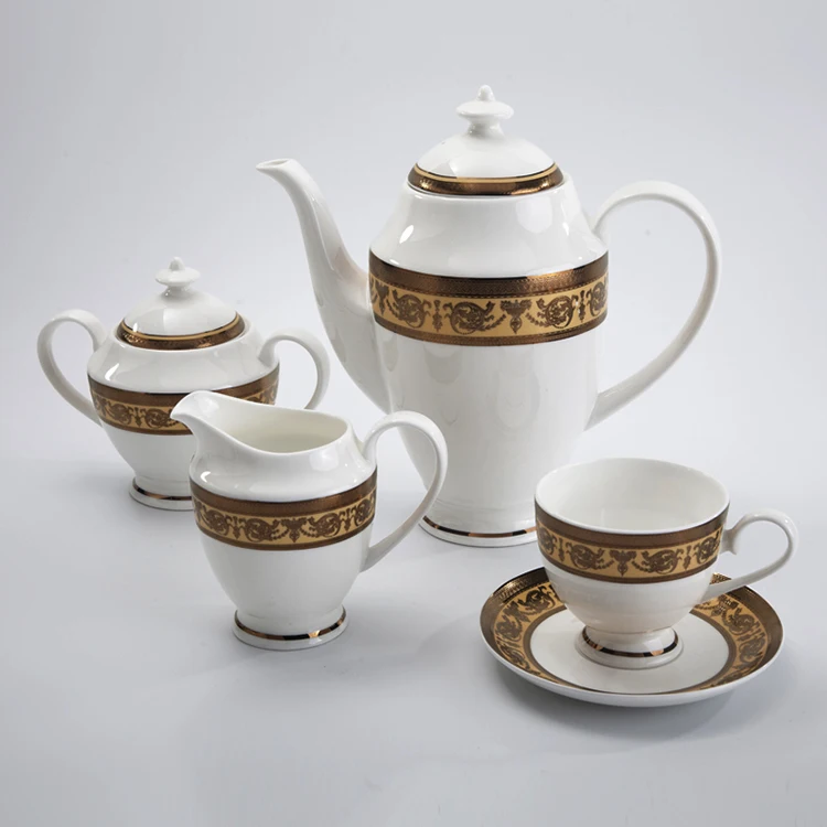 Elegant Design Decal Vintage Bone China Dinnerware