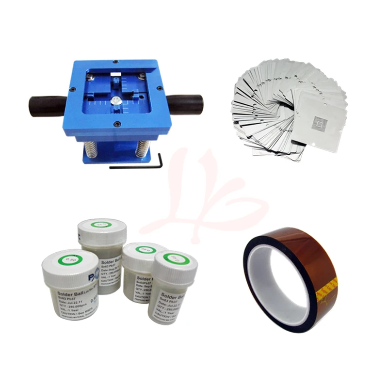 Hot Sale Reballing Machine BGA Rework Station Kit Universal Reballing Stencil + Leaded Solder Ballsl + Planting Tables