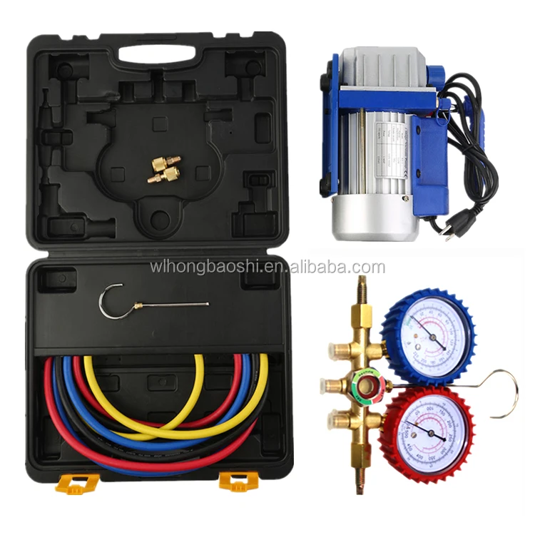 マニホールドゲージ　真空ポンプ WEIMALL（ウェイモール） 真空ポンプ マニホールドゲージ エアコン