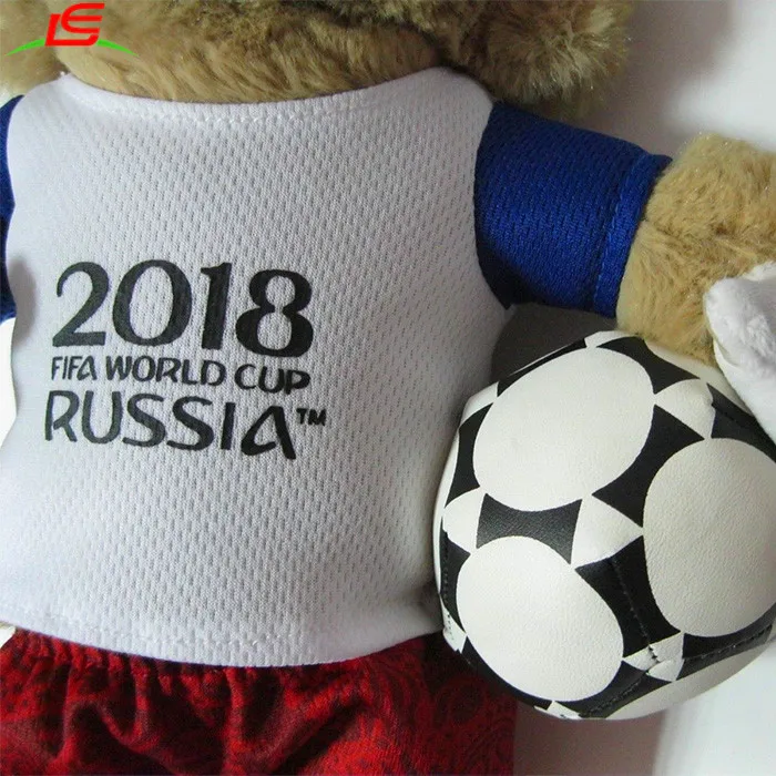 2018 Rusia fútbol mascota Ted oso de peluche relleno felpa muñeca