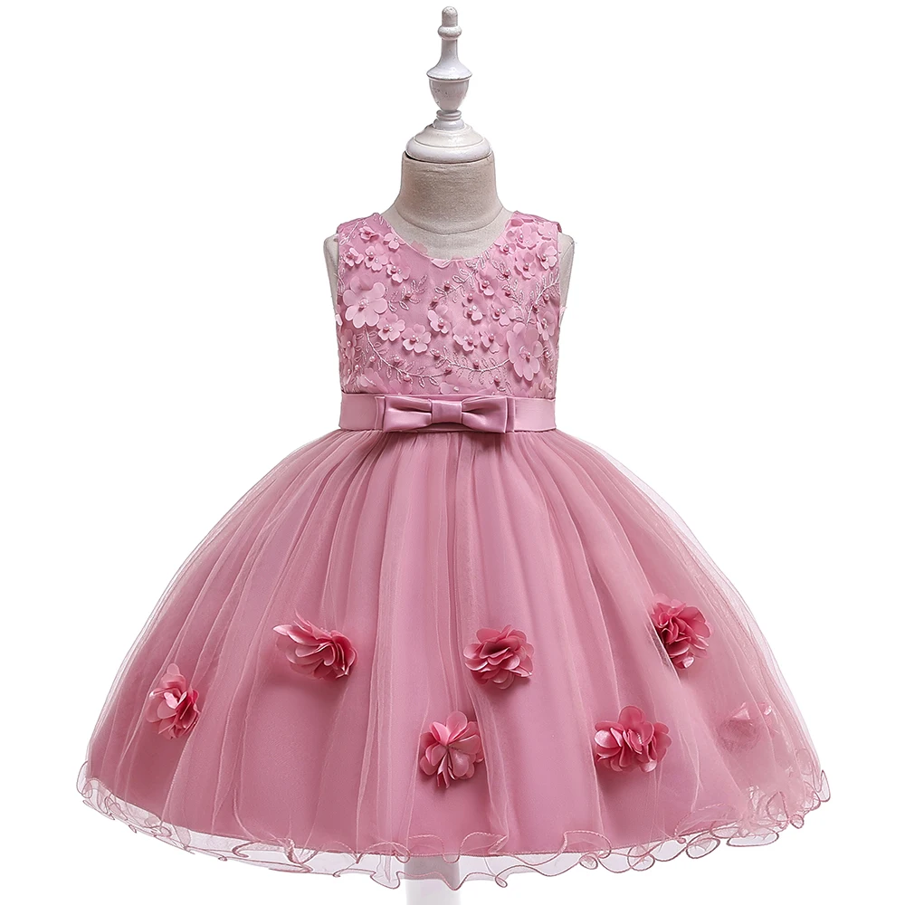 High Quality Sweet Child Clothing Girls Party Wear Floral Mini Ball ...