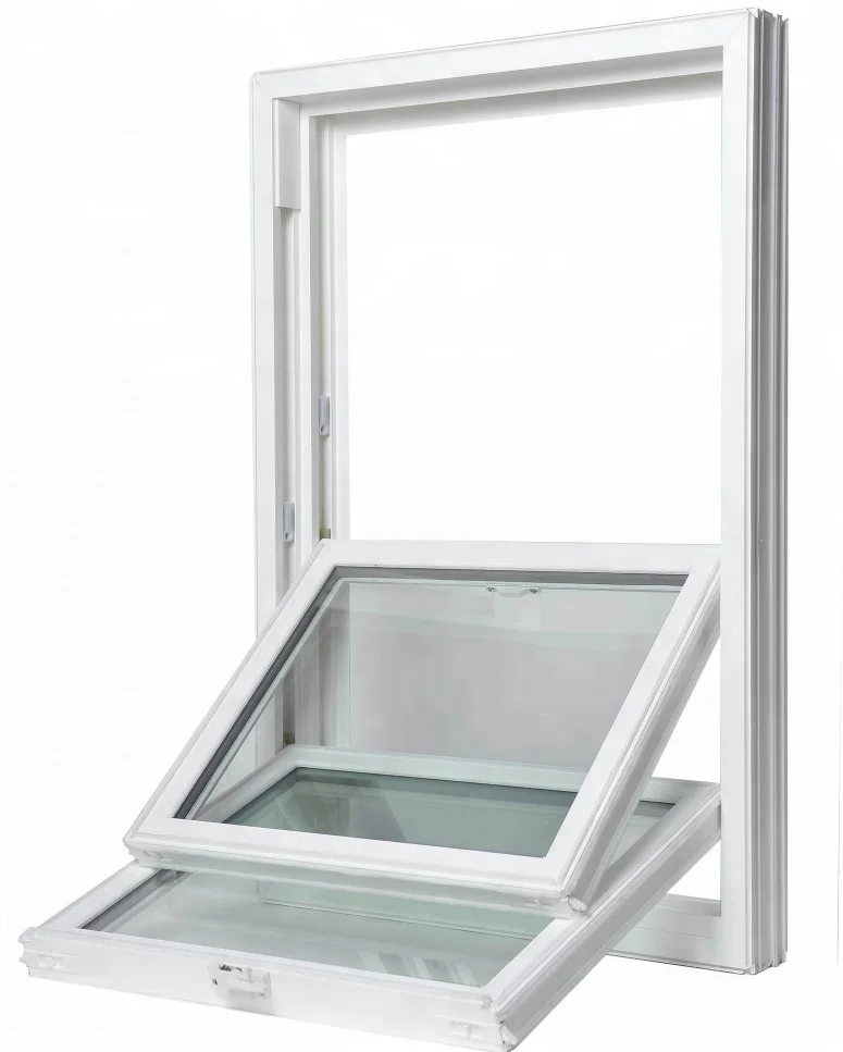 Minglei American pvc double hung lift up slide window