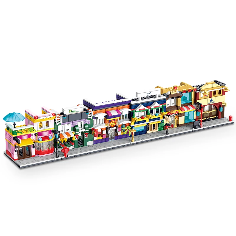 Panlos 657007 Street View Building Blocks Educational Toys for Kids