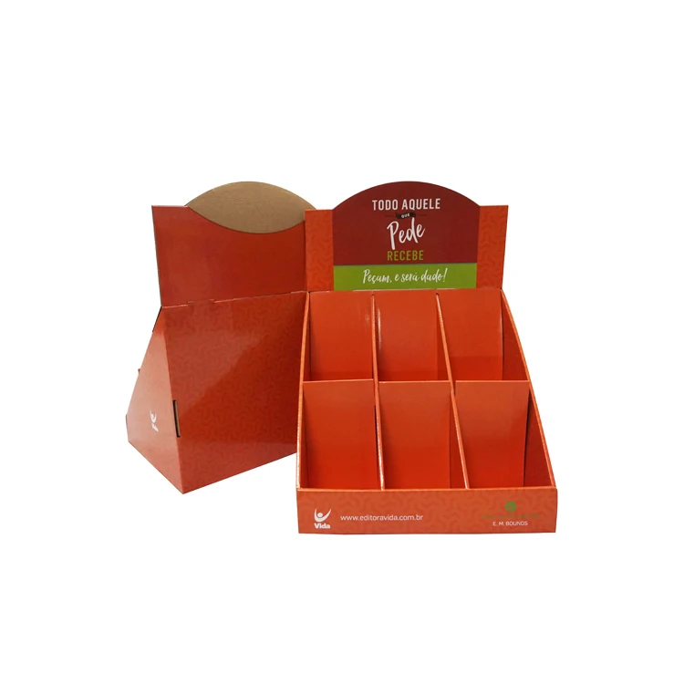 Лидер продаж 2019, настольный бумажный дисплей для ноутбука, картонный дисплей для книжной стойки