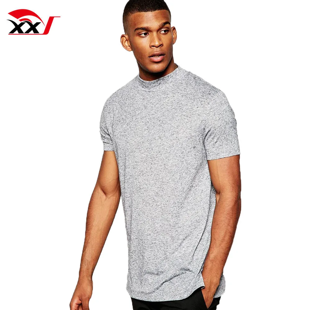 Wholesale custom fashion clothes men t plain t-shirts longline t shirt with turtle neck in relaxed skater m.alibaba.com