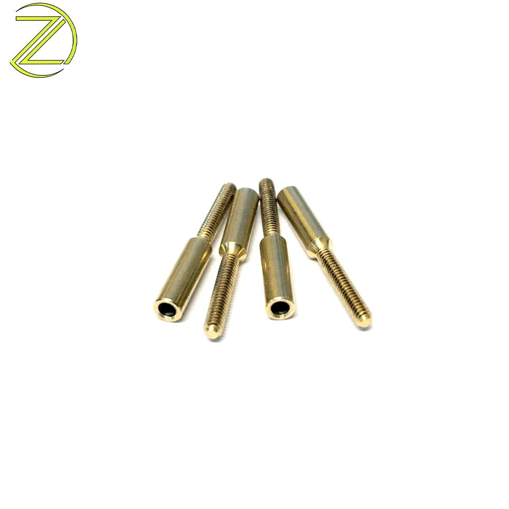 Customized Threaded Bolt Pin Spring Loaded Connector Pogo Pin with Knurling