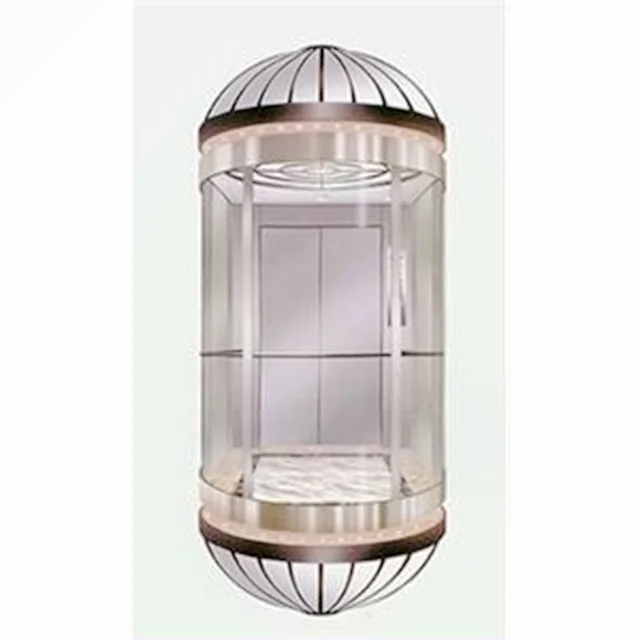 Panoramic Elevator with Circular Shaped Cabin,1.0m/s,high Quality,1.5m/s