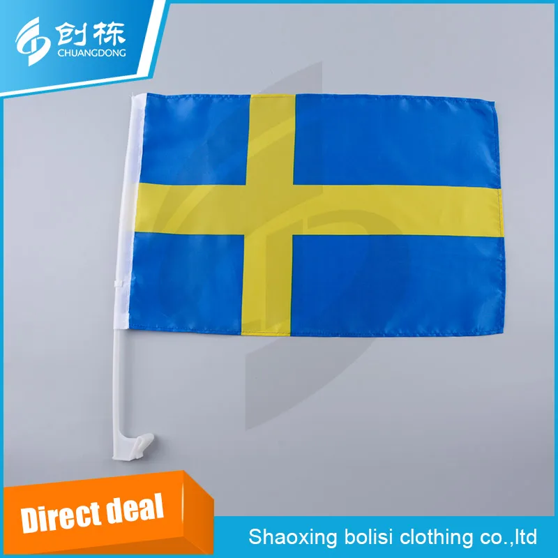 Последние дешевые национальные трикотажные полиэстер флаг автомобиля