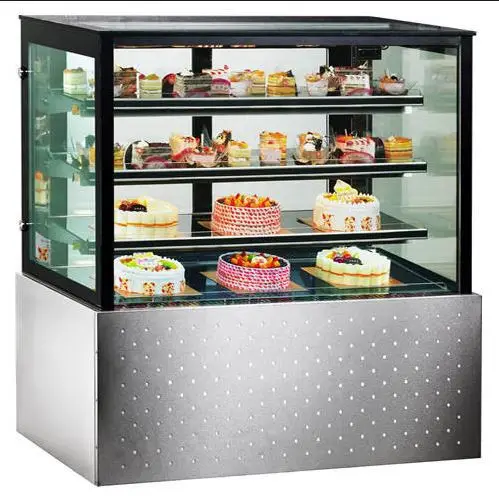 3 layer arc glass cake display cake showcase cabinet air cooling with defroster