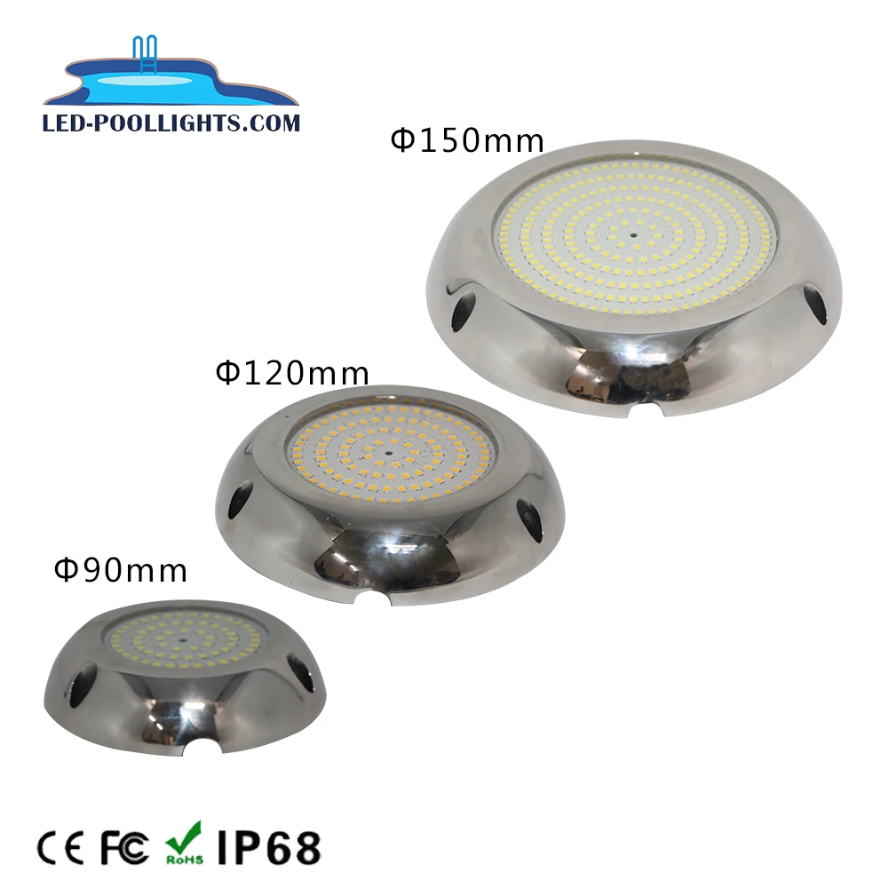 
 Новейший полимерный светодиодный фонарь для бассейна 18 Вт 6 Вт/8 Вт/18 Вт 316 из нержавеющей стали IP68 Светодиодный подводный фонарь для лодки  