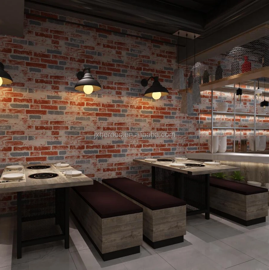 New Design Waterproof 3d Brick Wallpaper For Cafe And Barbershop - Buy 3d  Brick Wallpaper,Wallpaper For Cafe,3d Wallpaper Product on 