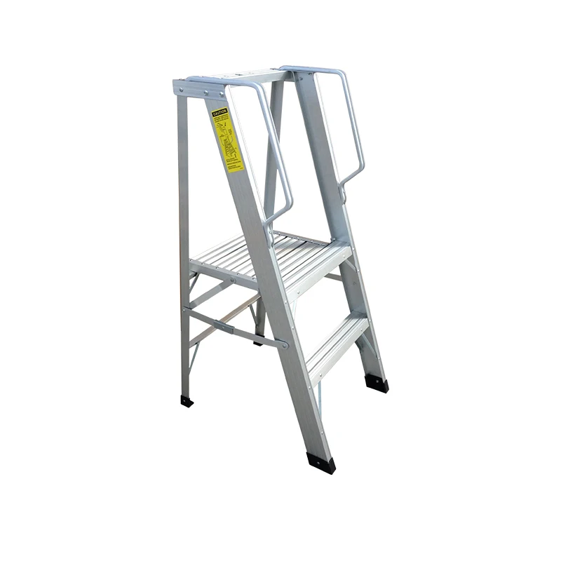 2 3 4 Steps Single-Sided Folding Aluminum Platform Ladder