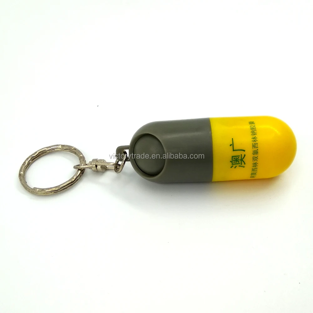 V-PB046 оптовая продажа красочные пластиковые капсулы формы таблетки коробка с брелком
