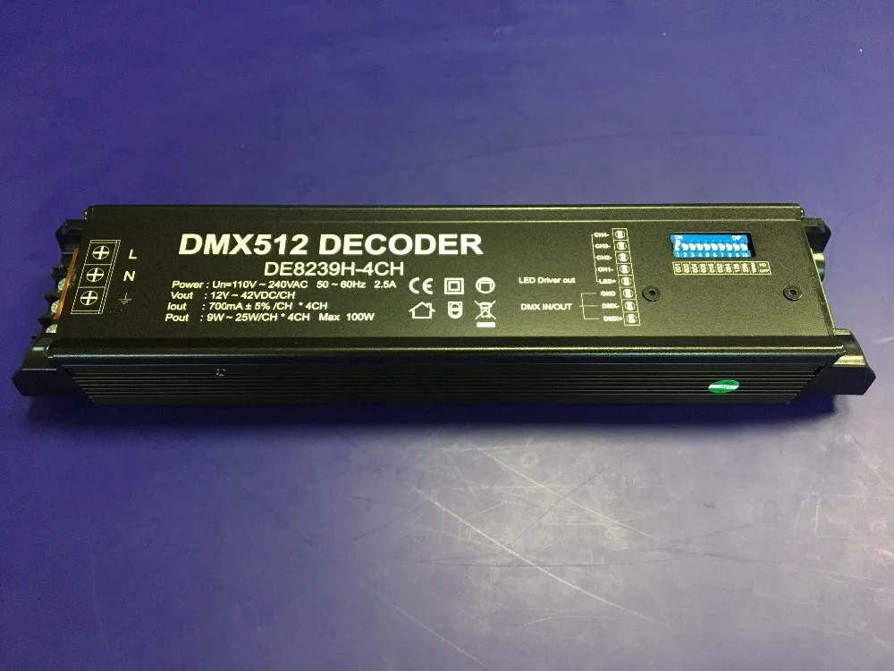 New Products 4 Channel Output RGBW 100W DMX 512 LED Driver 230V