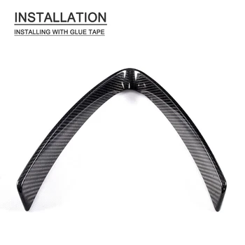 Front Grill Decoratie Frame Trim voor Stelvio 2017 Tot 2023, V-vorm Grille Cover Outline Trim, Auto Voorbumper Grill Beschermende Frame Cover Vervanging, Helder Zwart