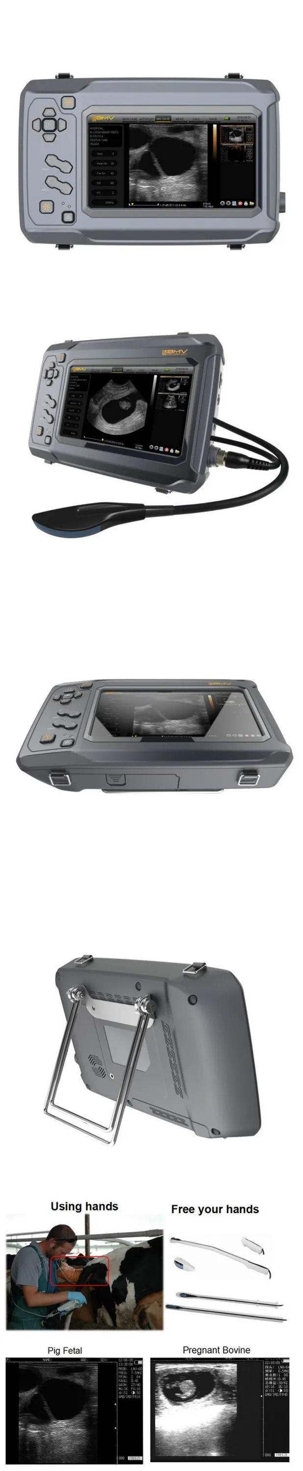 Scanner Ultrason Vétérinaire Portable CON-TEC - Convex/linéaire/cardiaque/rectal, Pour Ordinateur Portable