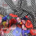 China Wholesale 100% Pure Silk Dotted Floral Plain Chiffon Fabric Printed