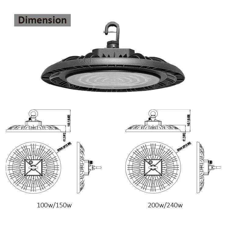 Бесплатная доставка, ETL DLC CE RoHS 100W 150W 200W 240W UFO светодиодный подвесной светильник