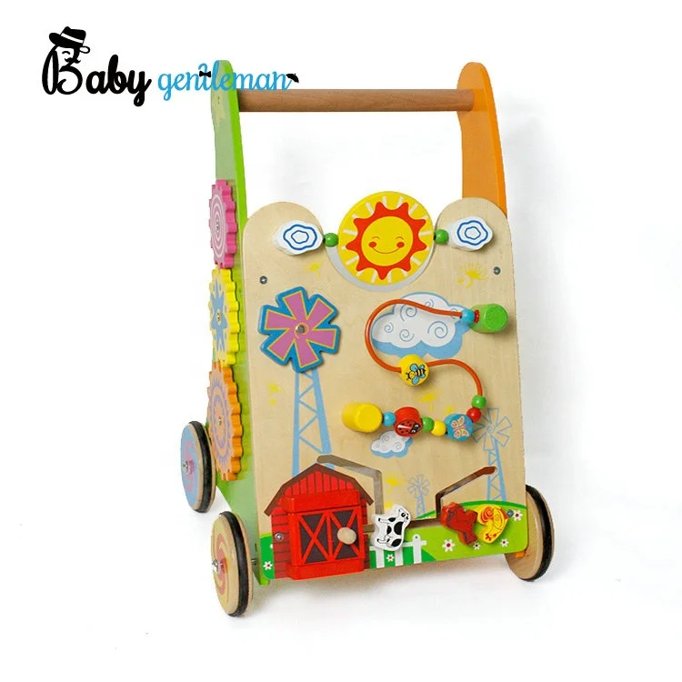 Лидер продаж, многофункциональный деревянный детский ходунок для обучения Z16109E