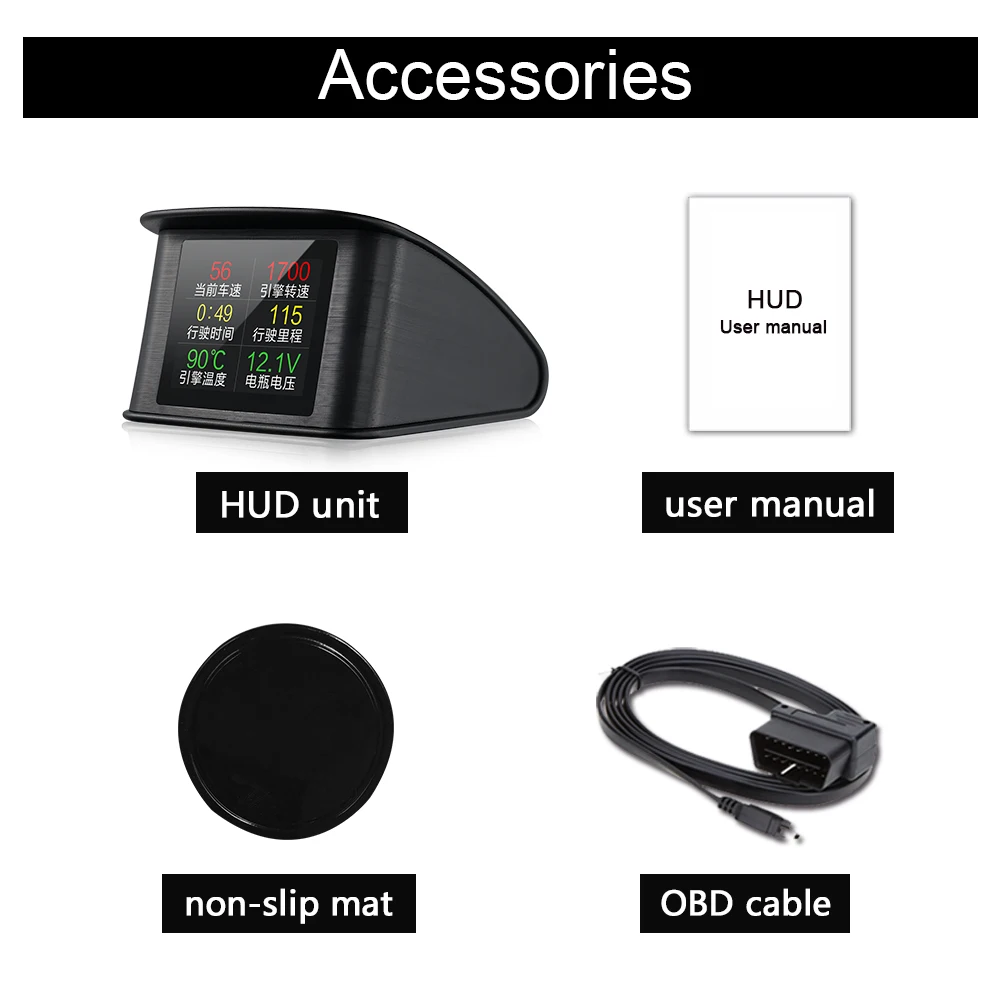 High Quality P10 OBD2 GPS Navigation Head-Up Display HUD for Cars Dual Mode with Over-Speed Alarm