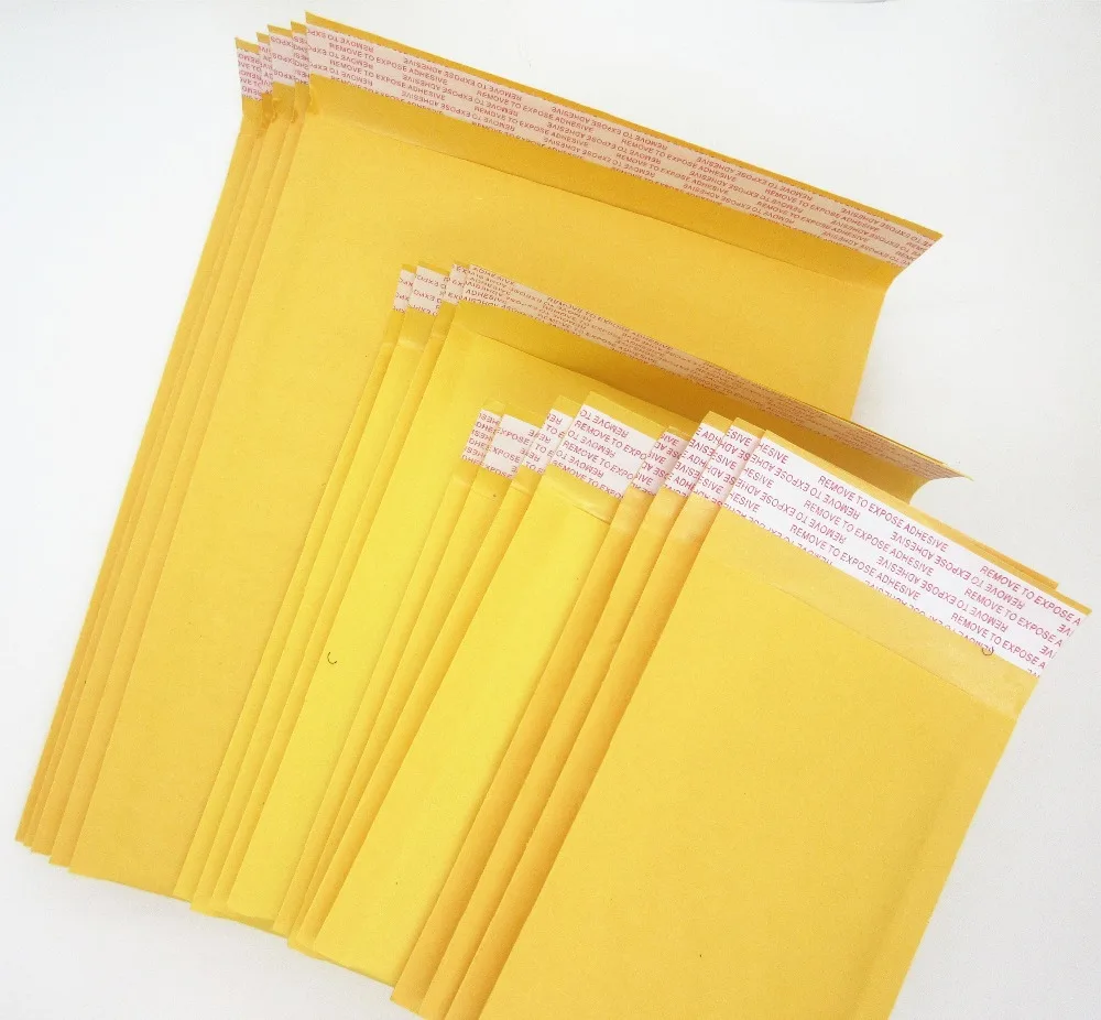 
Пользовательские крафт-бумажные мешки пузыря проложенный Mailer 