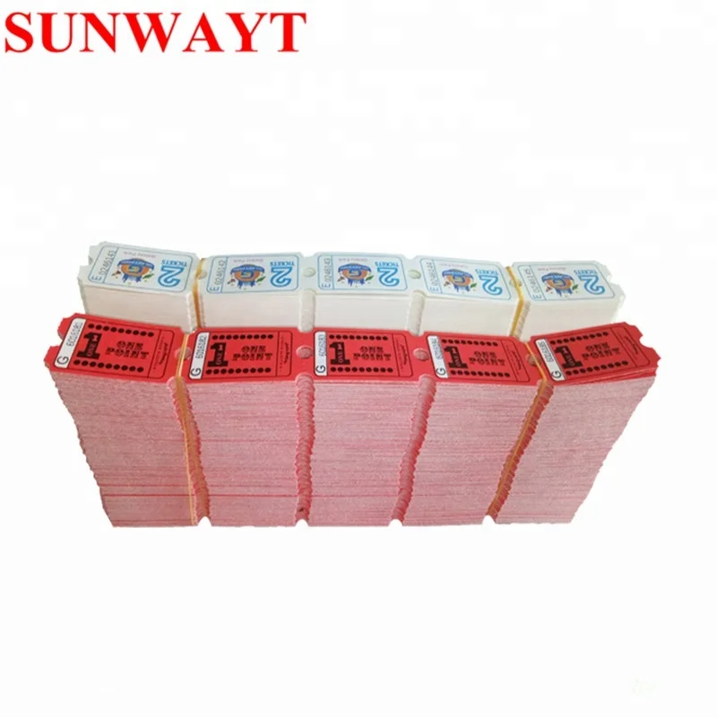 160g 180g Custom Design Redemption Ticket Use for Coin Operated Lottery Game Tickets for Arcade Games
