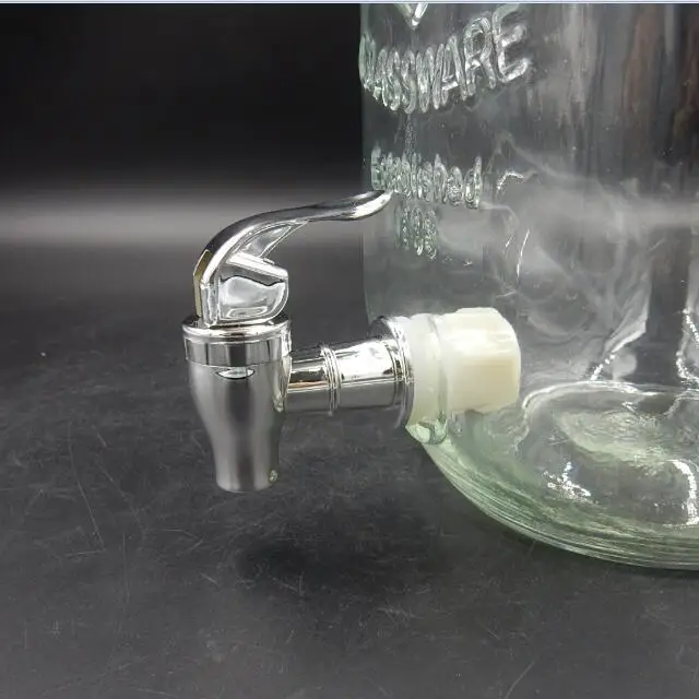 Promotion Large Size clear Glass Jar Beverage Juice Dispenser with Tap