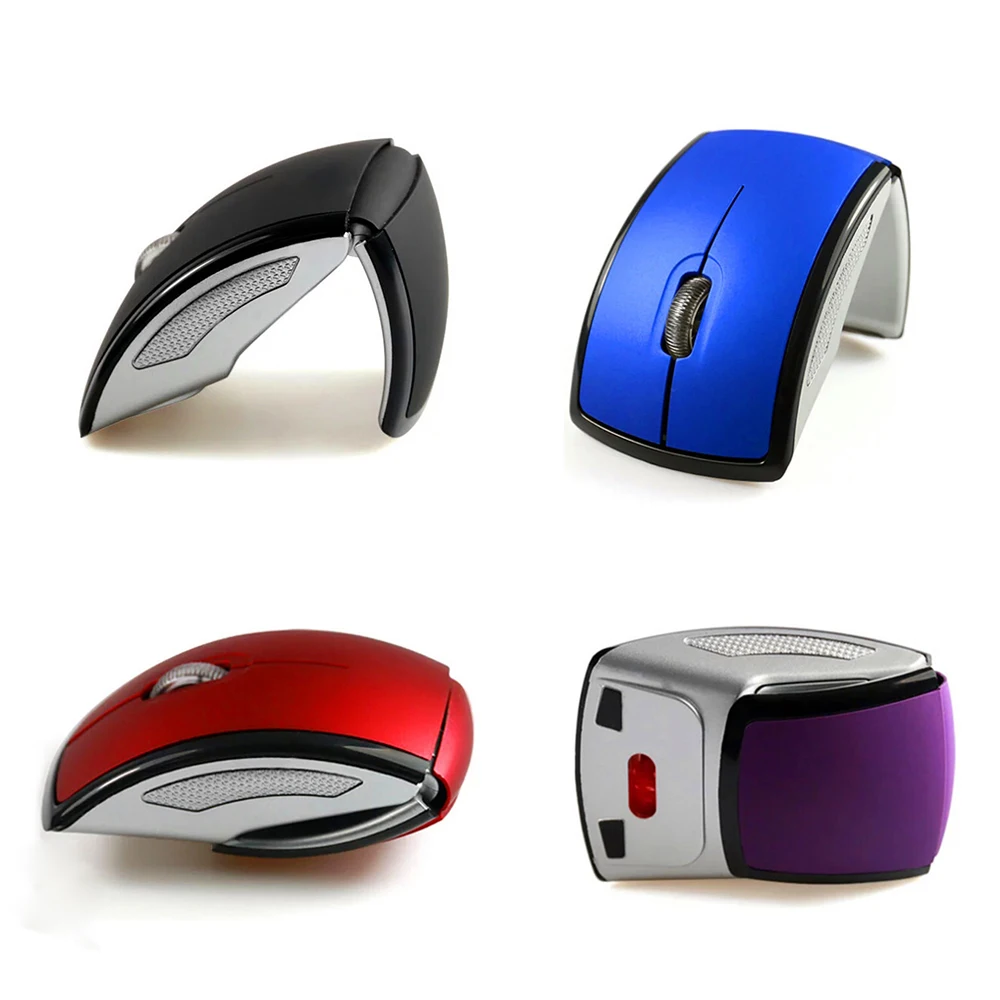 Best Cheap Foldable Optical Wireless Mouse 2.4GHz USB Interface Ergonomic ABS Mini Design for Laptops and Desktops