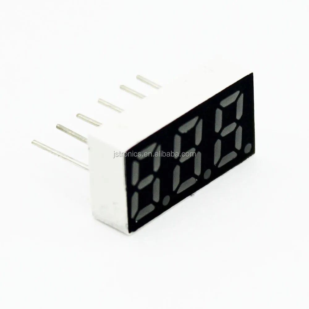 Jstronic 0.25 Inch 3 Digit 7 Segment LED Display - Red/Blue/Green