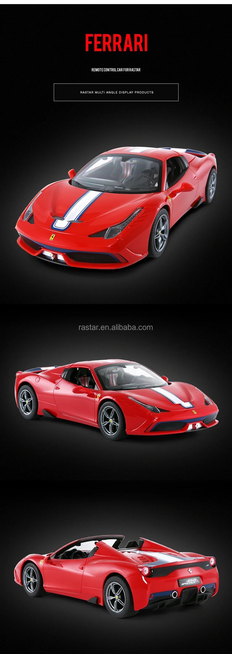 Rastar Licensed Electric Toy Model Rc Ferrari 458 Toy Cars - Buy ...