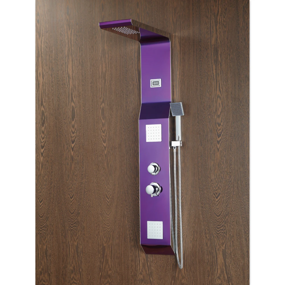 2019 Современная Высококачественная Черная душевая панель из нержавеющей