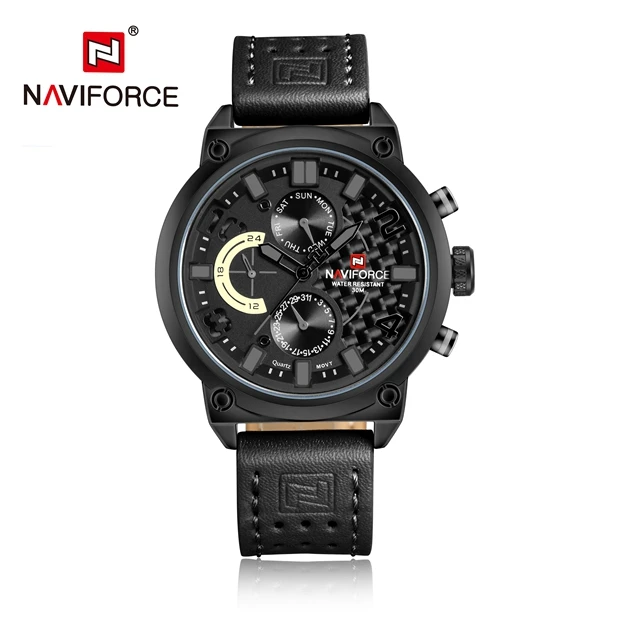 Naviforce 9068 Genuine Leather Men s Watch