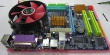 New G31 motherboard integrated 2.8G Xeon server CPU dual core + fan set