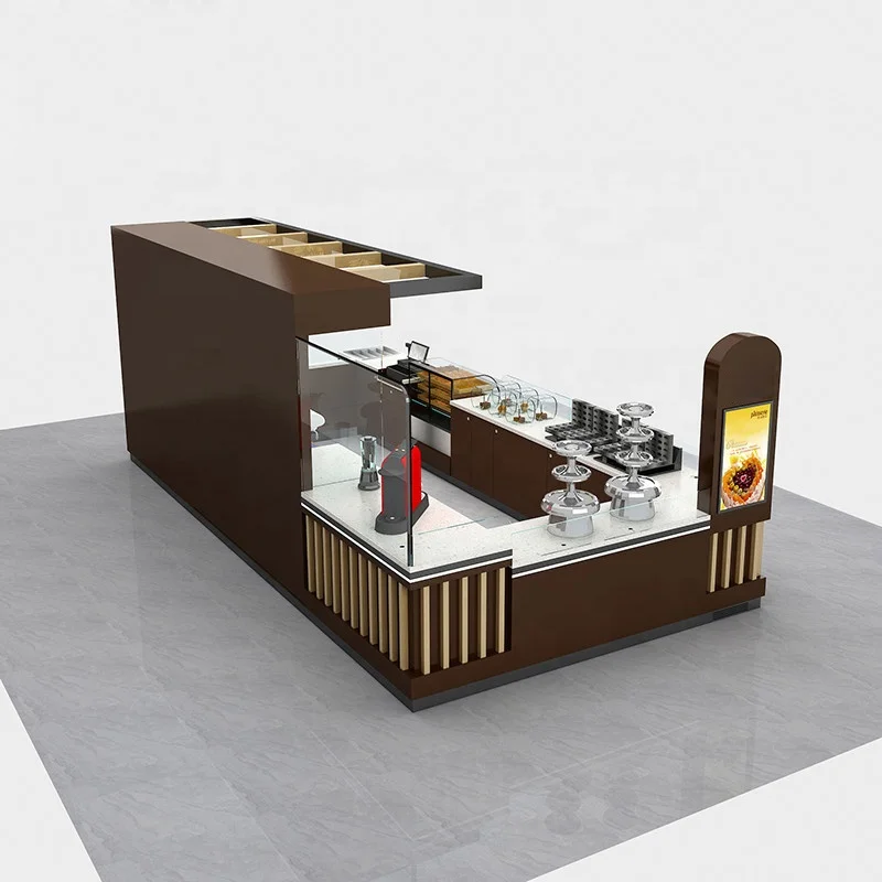 10*10ft Manufacturing Coffee Kiosk Design Indoor Coffee Shop Kiosk for Sale