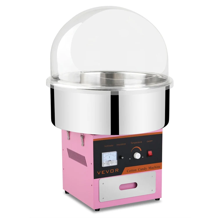 Floss Maker Pink W/Cover Electric Commercial Cotton Candy Machine 