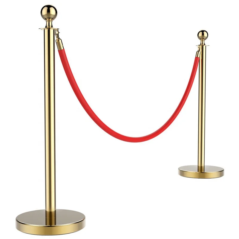 Ball Top Stainless Steel Retractable Stanchion Barrier Posts Stand