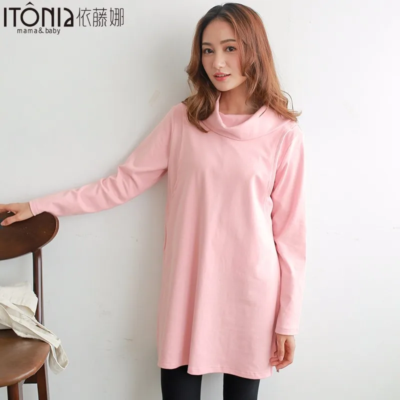 
 Оптовая продажа коротких платьев с высоким воротом для беременных женщин для грудного вскармливания  