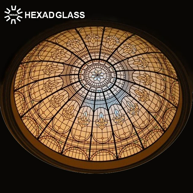 Round Building Classic Dome and Ceiling with High Quality Stained Glass