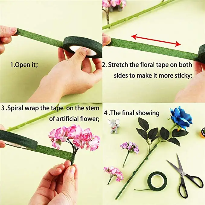 Floral Flower Stem Wrap Green Colorful Florist Tape for Bouquet Stem Wrap  Florist - China Floral Flower Stem Tape and Florist Tape price